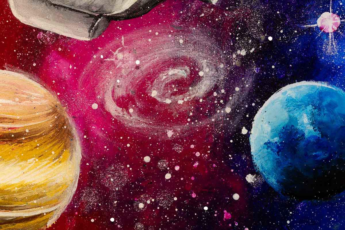 The Colours of Space - Original - SOLD by artist Becky Smith - Wyecliffe Galleries