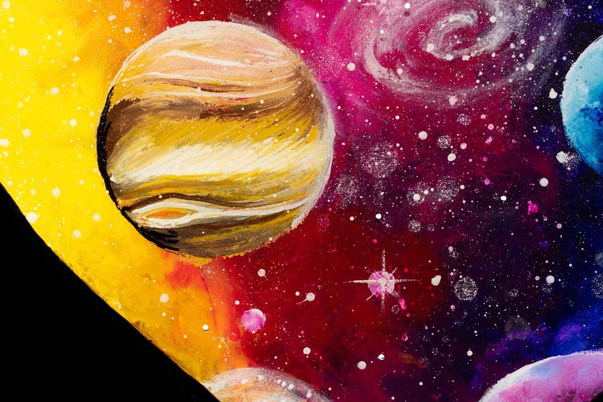 The Colours of Space - Original - SOLD by artist Becky Smith - Wyecliffe Galleries