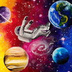 The Colours of Space - Original - SOLD by artist Becky Smith - Wyecliffe Galleries