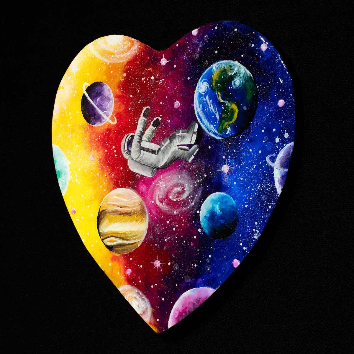 The Colours of Space - Original - SOLD by artist Becky Smith - Wyecliffe Galleries