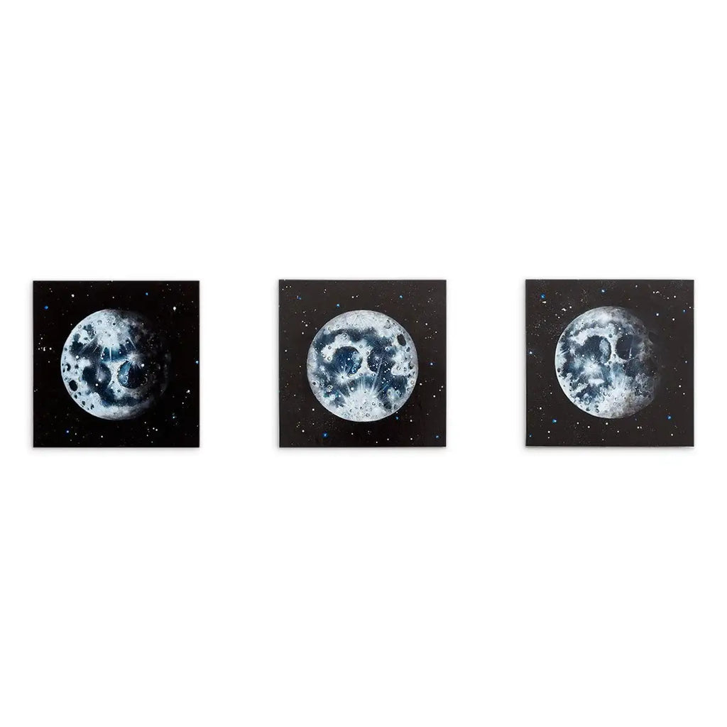The Glow of the Moon Triptych - Original - SOLD by artist Becky Smith - Wyecliffe Galleries