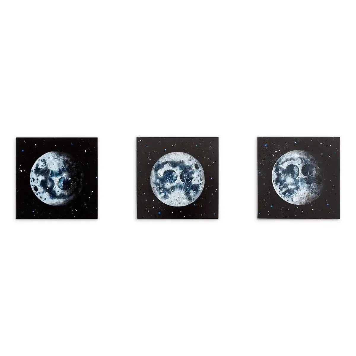 The Glow of the Moon Triptych - Original - SOLD by artist Becky Smith - Wyecliffe Galleries