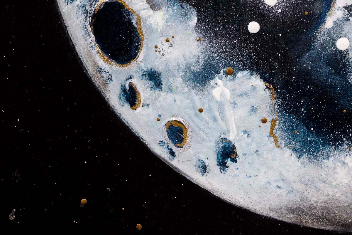 The Glow of the Moon Triptych - Original - SOLD by artist Becky Smith - Wyecliffe Galleries