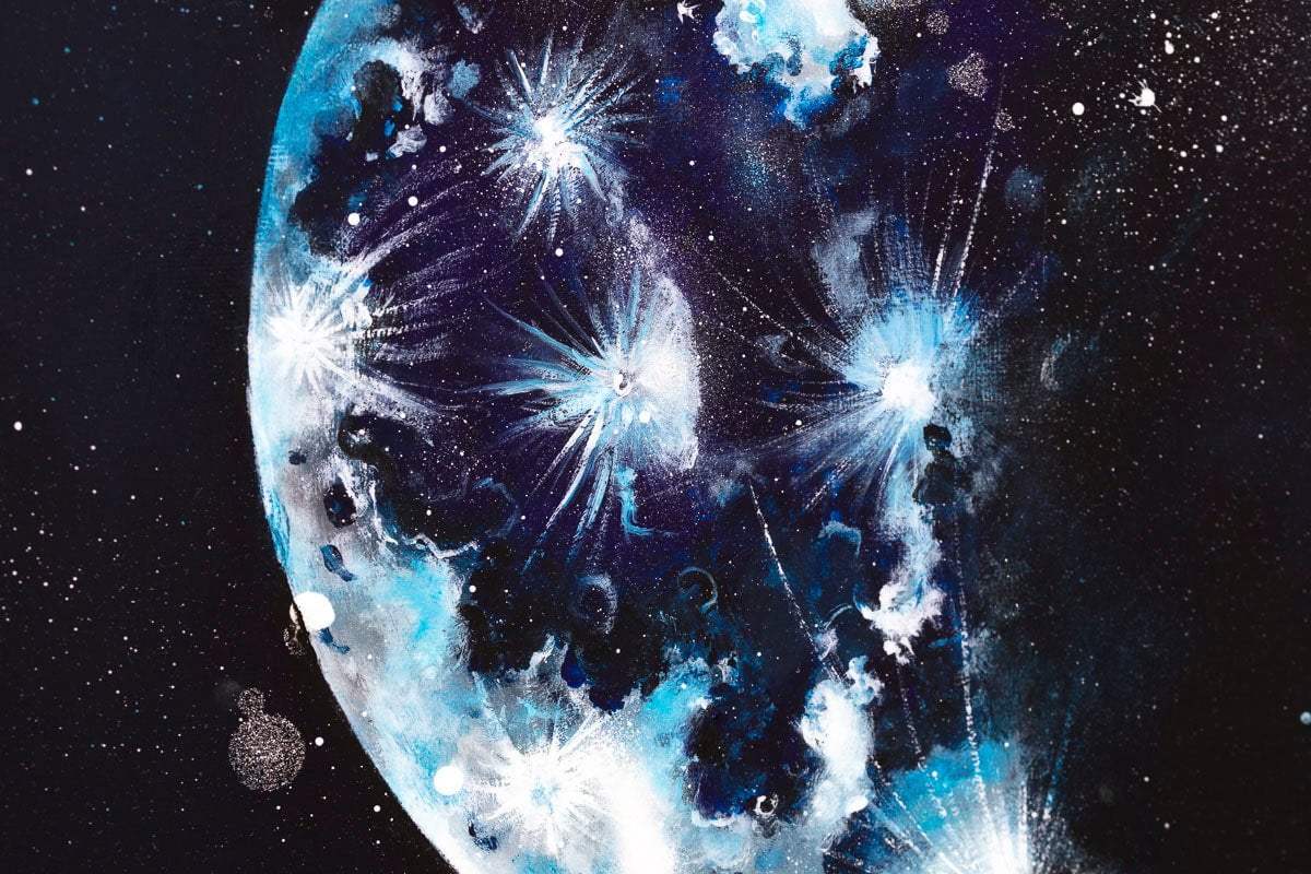 The Lunar Eclipse - Original by artist Becky Smith - Wyecliffe Galleries