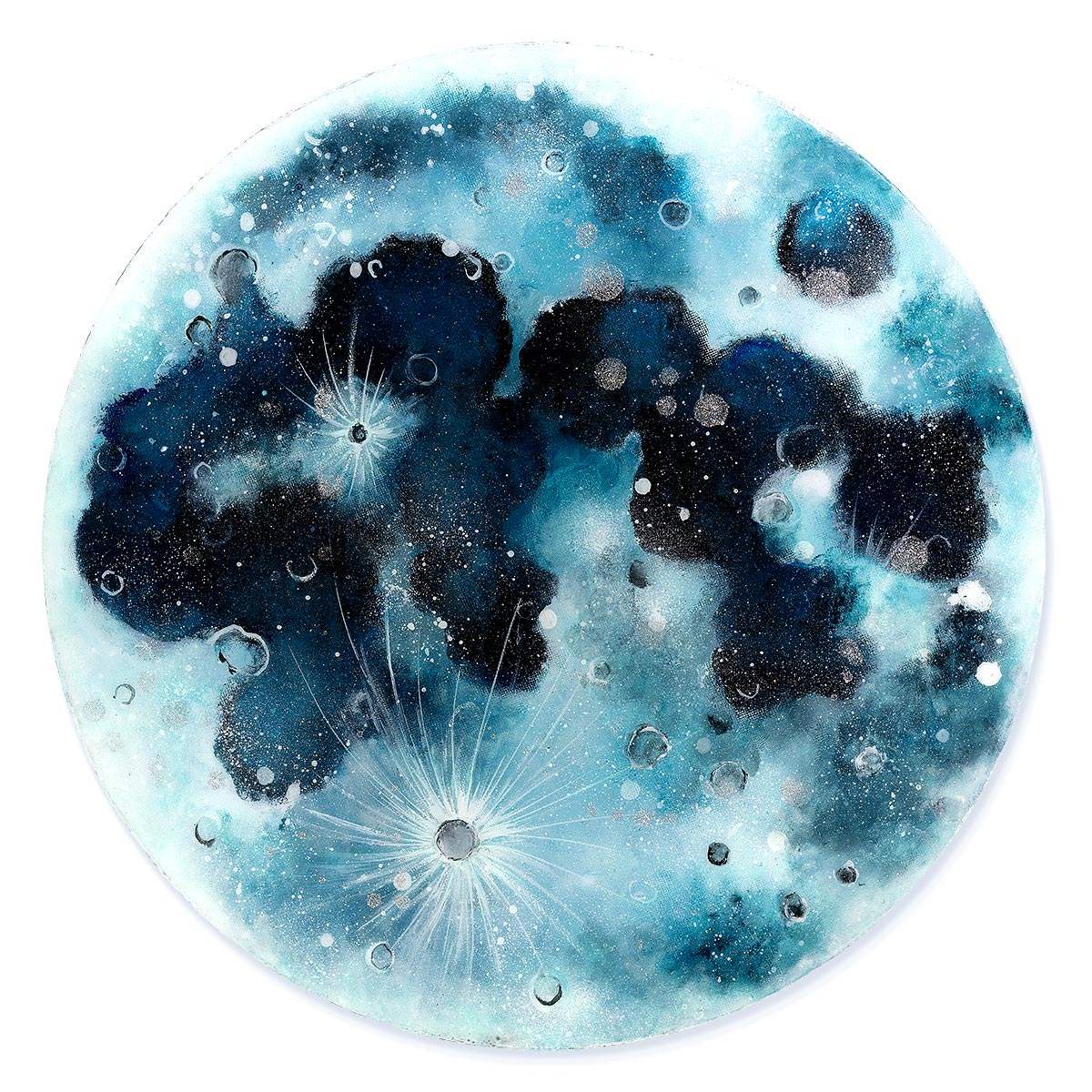 The Lunar Phase Set - Original - SOLD by artist Becky Smith - Wyecliffe Galleries