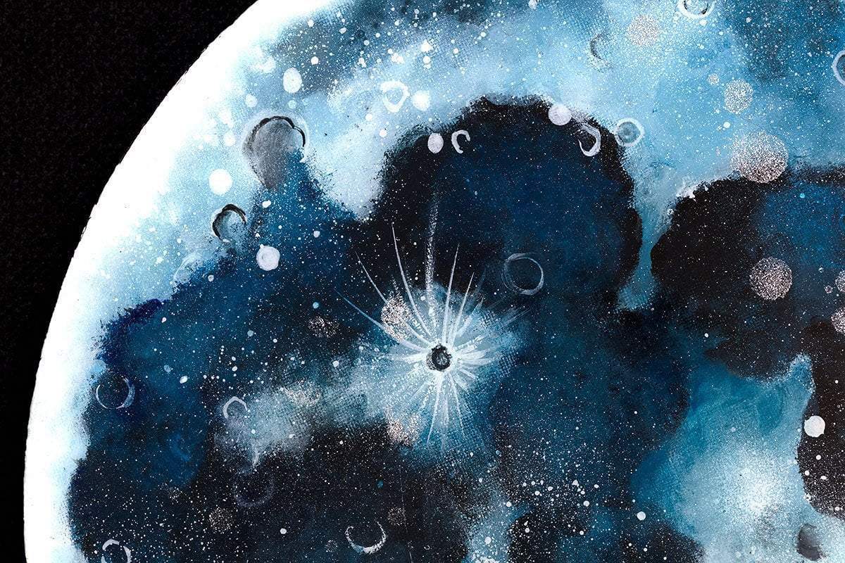 The Lunar Phase Set - Original - SOLD by artist Becky Smith - Wyecliffe Galleries