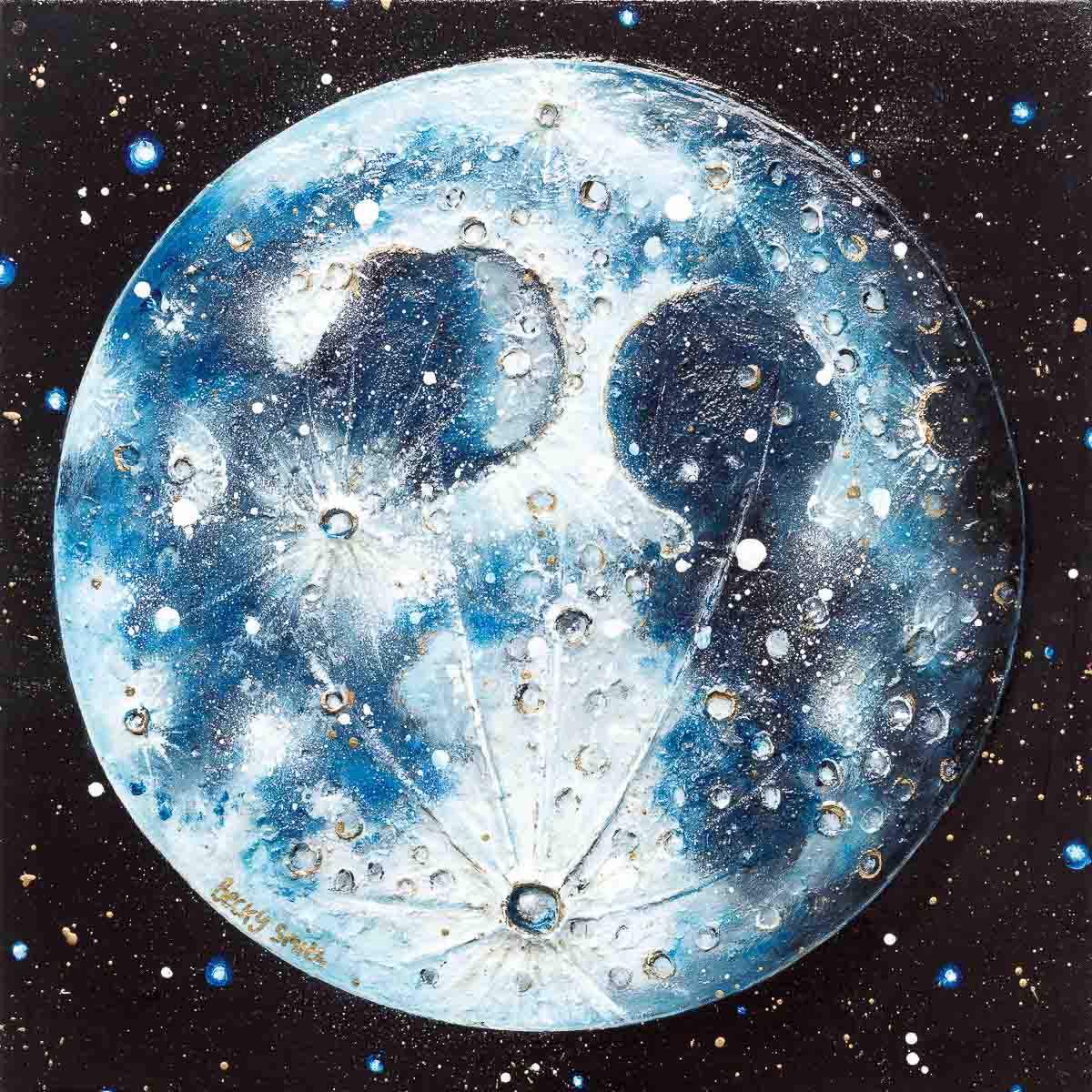 The Surface of the Moon - Original - SOLD by artist Becky Smith - Wyecliffe Galleries