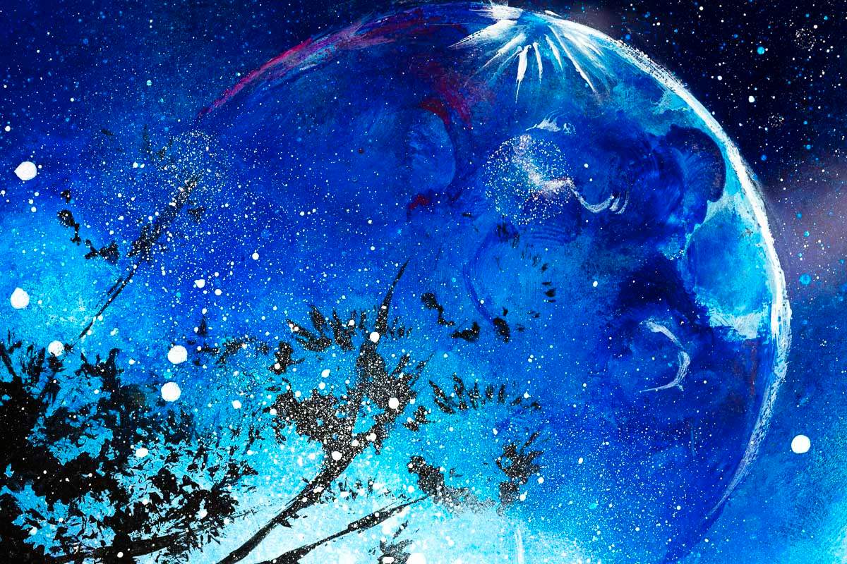 Under the Moonlight - Original - SOLD by artist Becky Smith - Wyecliffe Galleries