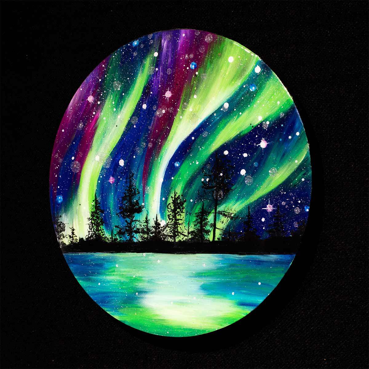 Under The Northern Skies - Original - SOLD by artist Becky Smith - Wyecliffe Galleries