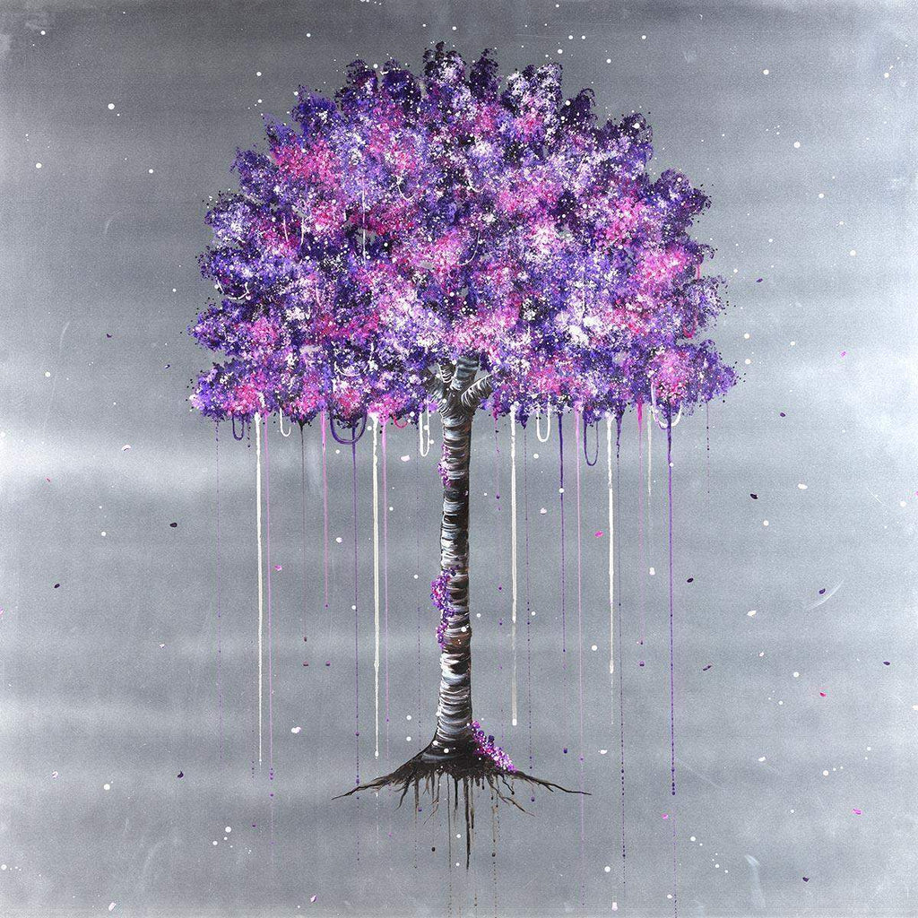 Violet Bloom - Original - SOLD by artist Becky Smith - Wyecliffe Galleries