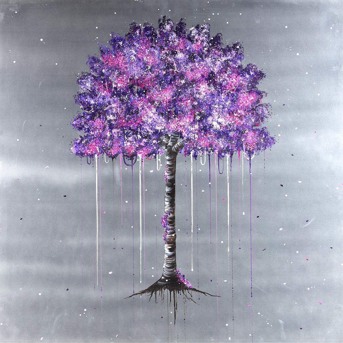 Violet Bloom - Original - SOLD by artist Becky Smith - Wyecliffe Galleries