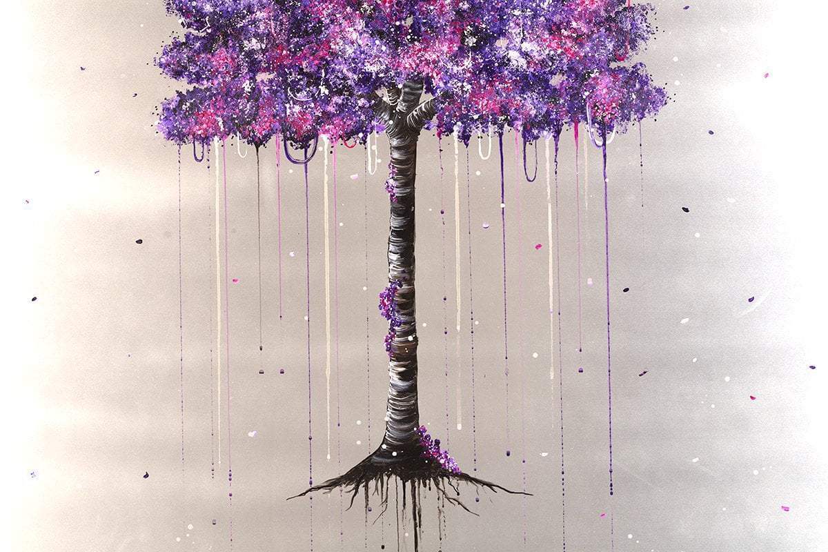 Violet Bloom - Original - SOLD by artist Becky Smith - Wyecliffe Galleries