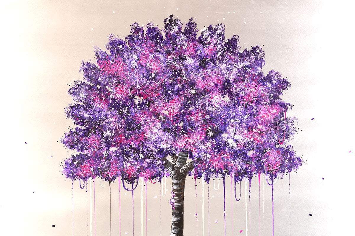Violet Bloom - Original - SOLD by artist Becky Smith - Wyecliffe Galleries