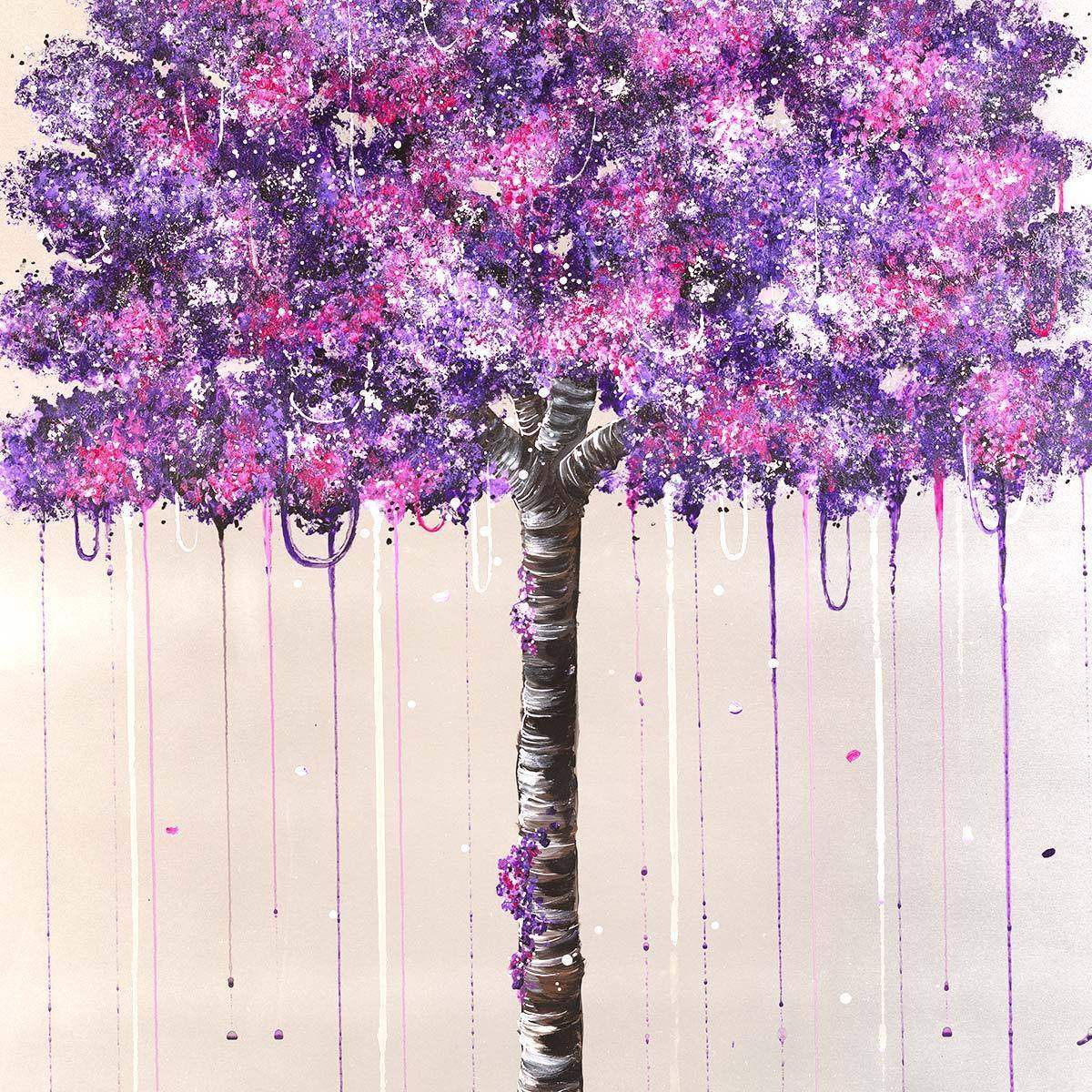 Violet Bloom - Original - SOLD by artist Becky Smith - Wyecliffe Galleries