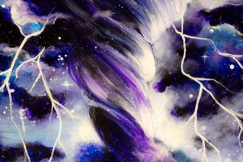 Violet Storms - Original - SOLD by artist Becky Smith - Wyecliffe Galleries