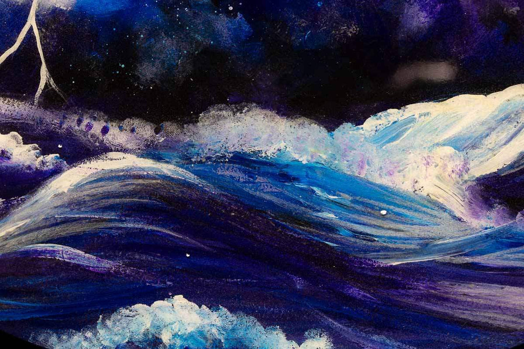 Violet Storms - Original - SOLD by artist Becky Smith - Wyecliffe Galleries
