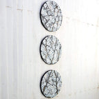 Winter in Bloom - Triptych - Original - SOLD by artist Becky Smith - Wyecliffe Galleries