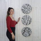 Winter in Bloom - Triptych - Original - SOLD by artist Becky Smith - Wyecliffe Galleries