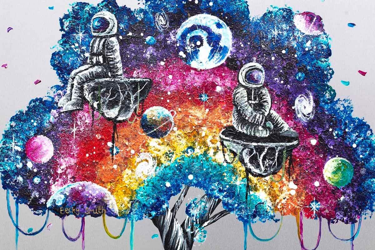 Worlds Apart - Original - SOLD by artist Becky Smith - Wyecliffe Galleries