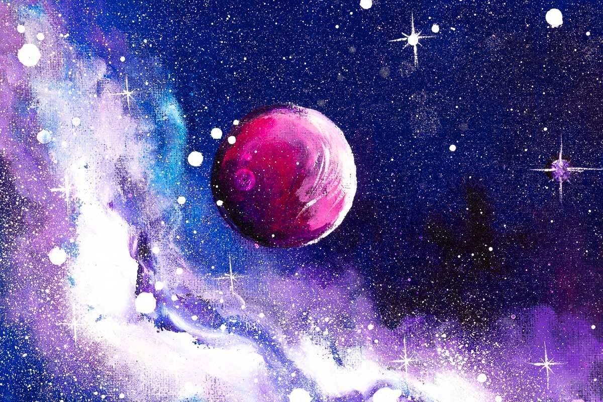 Written in The Stars - Original - SOLD by artist Becky Smith - Wyecliffe Galleries