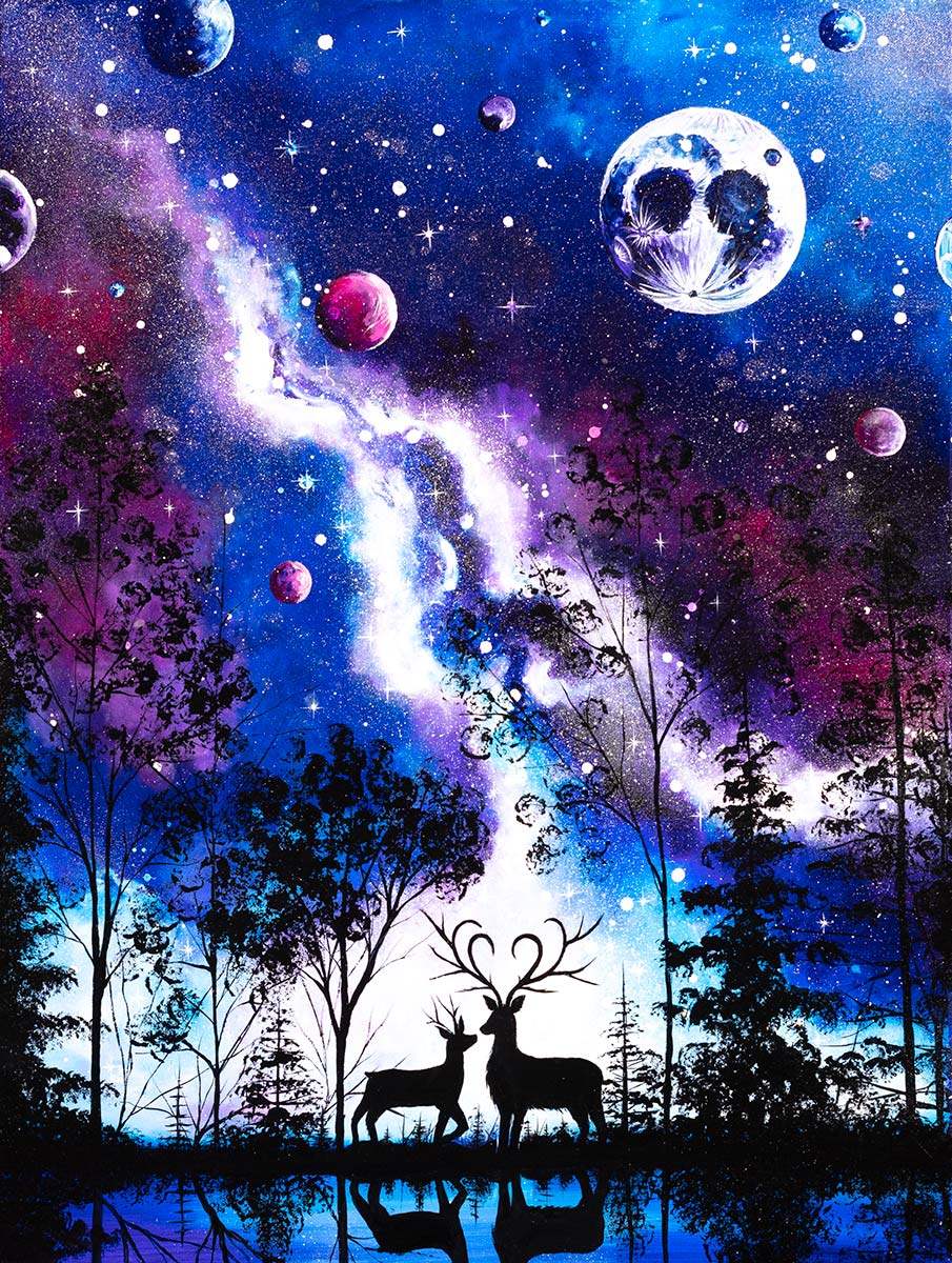 Written in The Stars - Original - SOLD by artist Becky Smith - Wyecliffe Galleries