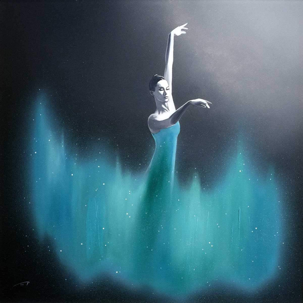 Dancer in Aquamarine - SOLD by artist Ben Payne - Wyecliffe Galleries