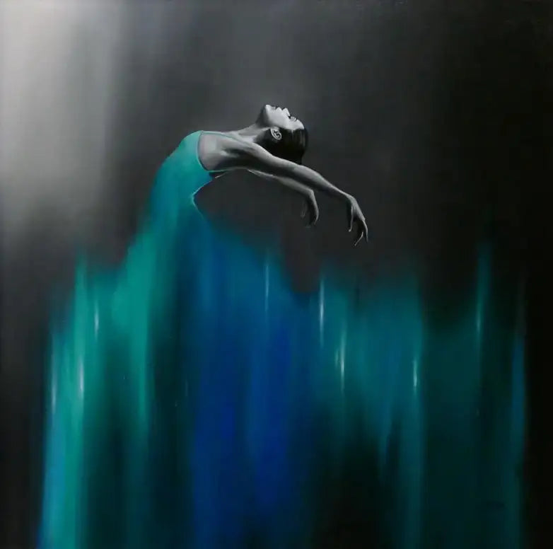 Dancer in Green - SOLD by artist Ben Payne - Wyecliffe Galleries