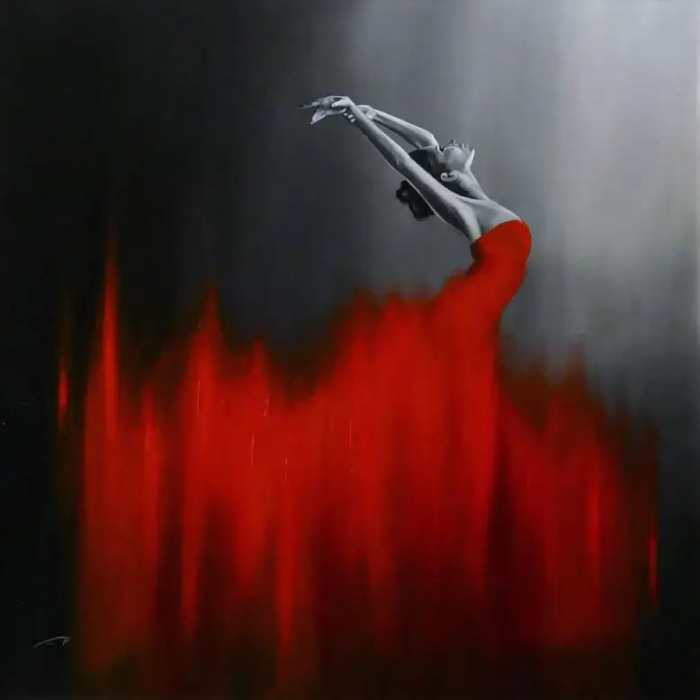 Dancer in Scarlet - SOLD by artist Ben Payne - Wyecliffe Galleries
