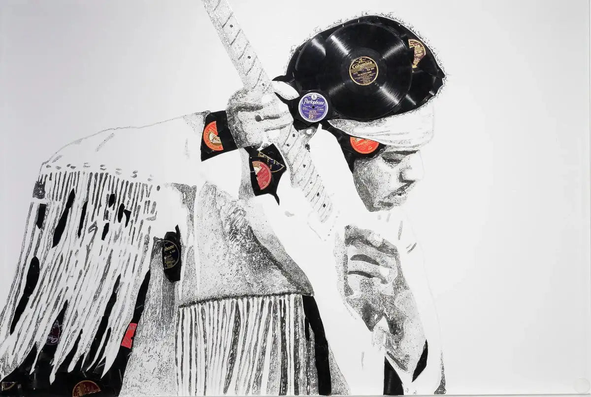 The Soldiers Dream - Jimi Hendrix by artist Ben Riley - Wyecliffe Galleries