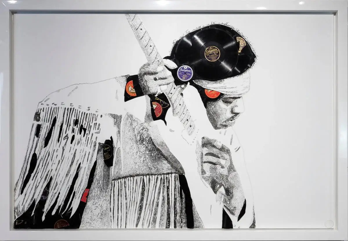The Soldiers Dream - Jimi Hendrix by artist Ben Riley - Wyecliffe Galleries