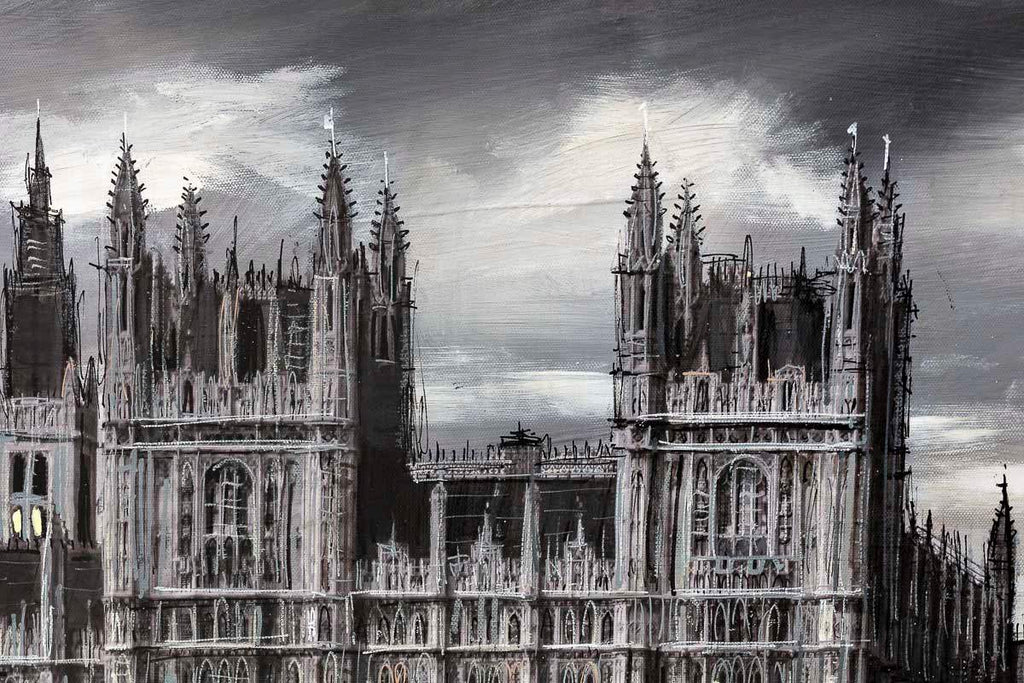 Moonlight Over Westminster - Original by artist Ben Wainwright - Wyecliffe Galleries