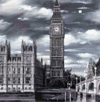 Moonlight Over Westminster - Original by artist Ben Wainwright - Wyecliffe Galleries
