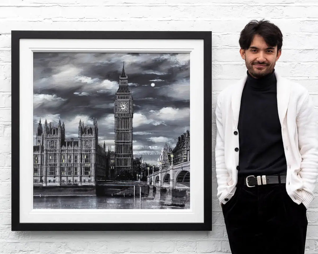Moonlight Over Westminster - Original by artist Ben Wainwright - Wyecliffe Galleries