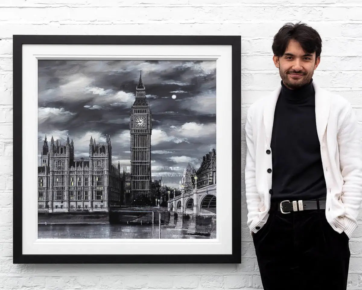 Moonlight Over Westminster - Original by artist Ben Wainwright - Wyecliffe Galleries