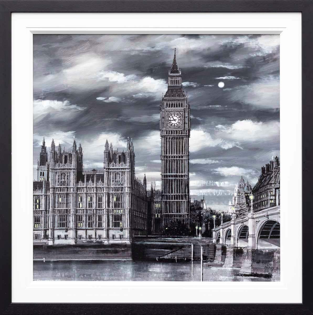 Moonlight Over Westminster - Original by artist Ben Wainwright - Wyecliffe Galleries
