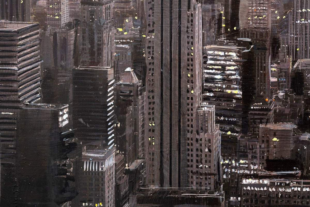 New York At Dusk - Original - SOLD by artist Ben Wainwright - Wyecliffe Galleries