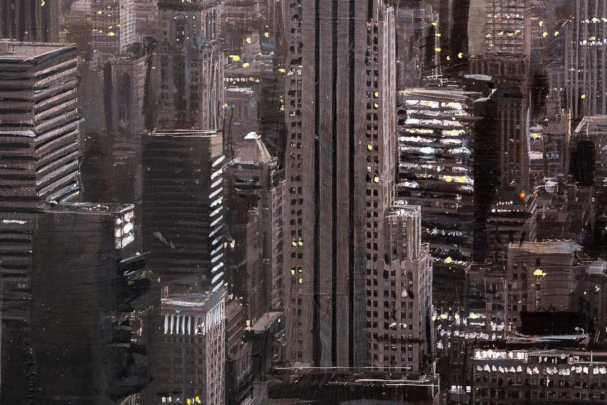 New York At Dusk - Original - SOLD by artist Ben Wainwright - Wyecliffe Galleries