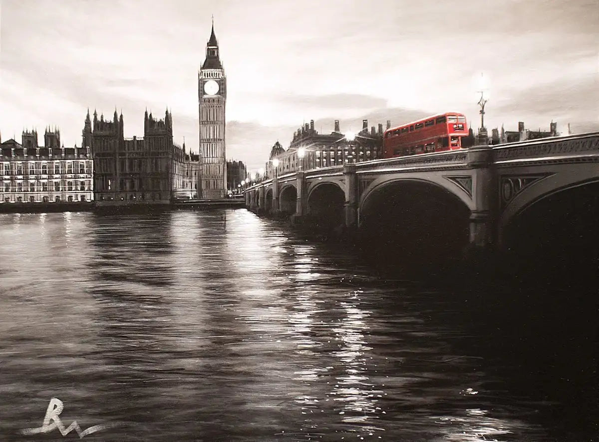 Over Westminster Bridge - SOLD by artist Ben Wainwright - Wyecliffe Galleries