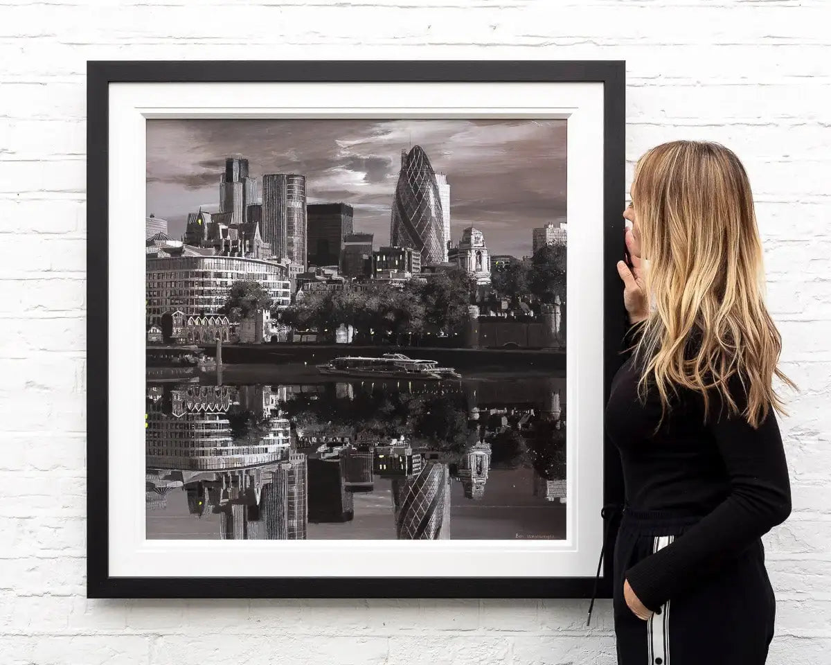 Reflections of the City - Original - SOLD by artist Ben Wainwright - Wyecliffe Galleries