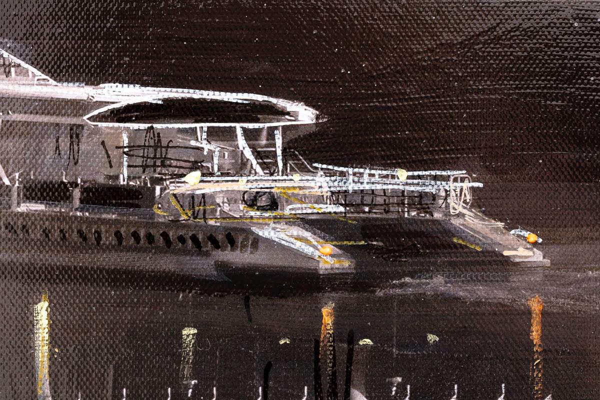 Reflections of the City - Original - SOLD by artist Ben Wainwright - Wyecliffe Galleries