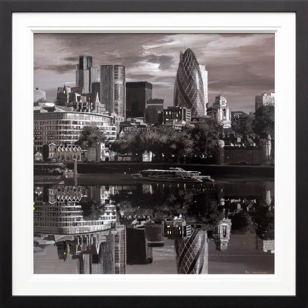 Reflections of the City - Original - SOLD by artist Ben Wainwright - Wyecliffe Galleries