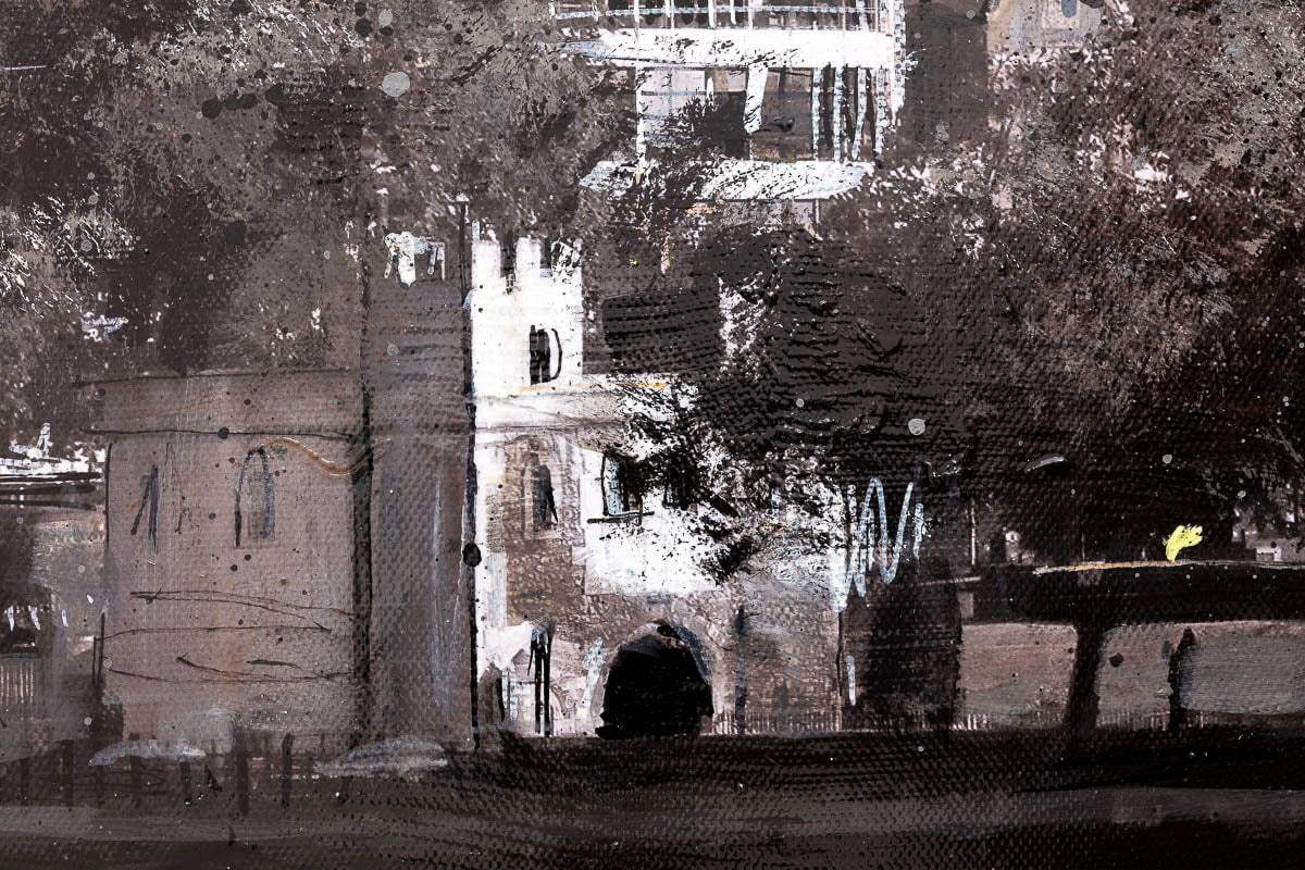 Reflections of the City - Original - SOLD by artist Ben Wainwright - Wyecliffe Galleries