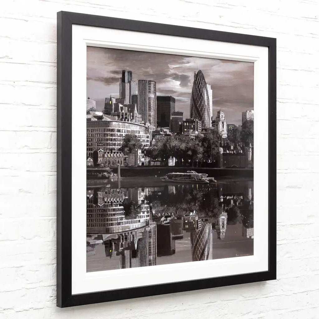 Reflections of the City - Original - SOLD by artist Ben Wainwright - Wyecliffe Galleries