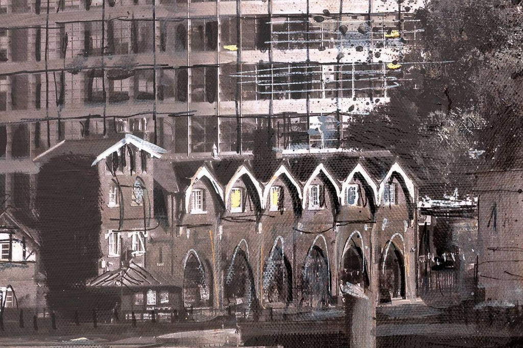 Reflections of the City - Original - SOLD by artist Ben Wainwright - Wyecliffe Galleries