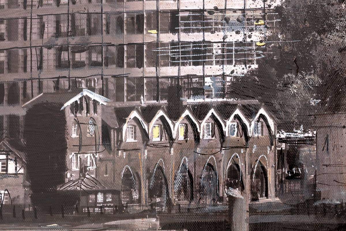 Reflections of the City - Original - SOLD by artist Ben Wainwright - Wyecliffe Galleries