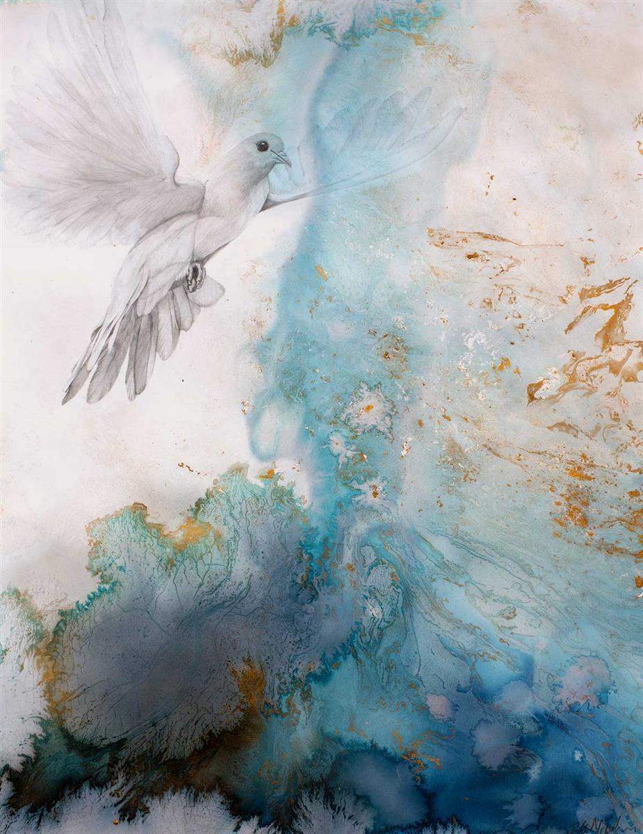 Above The Clouds - Original by artist Beth Nicholas - Wyecliffe Galleries