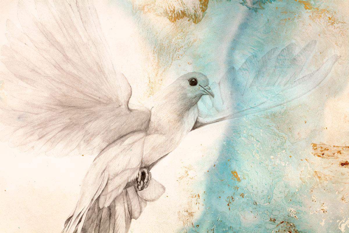 Above The Clouds - Original by artist Beth Nicholas - Wyecliffe Galleries