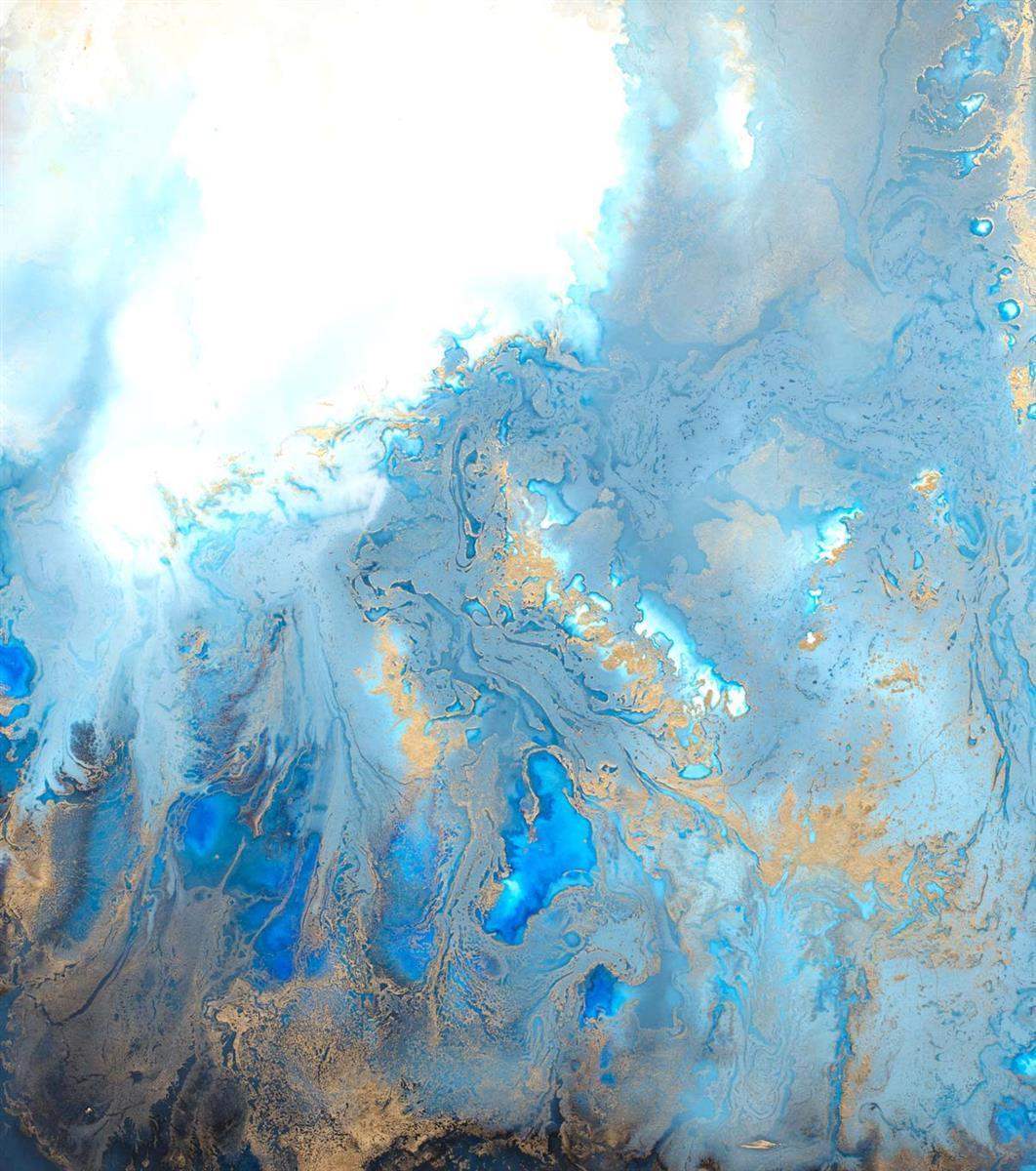 Clouds Reflected - Original - SOLD by artist Beth Nicholas - Wyecliffe Galleries