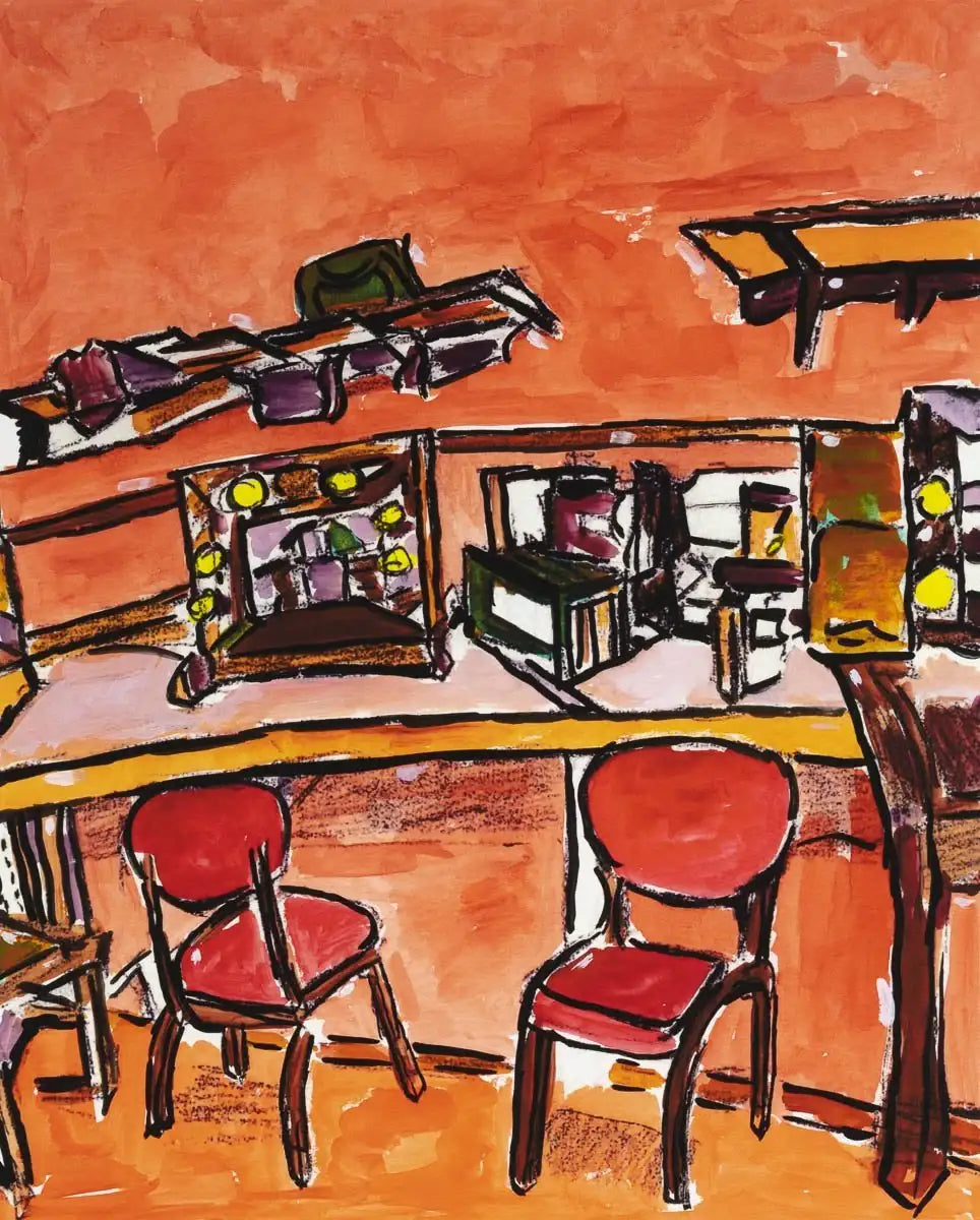 Backstage Dressing Room - 2013 - Edition- SOLD by artist Bob Dylan - Wyecliffe Galleries