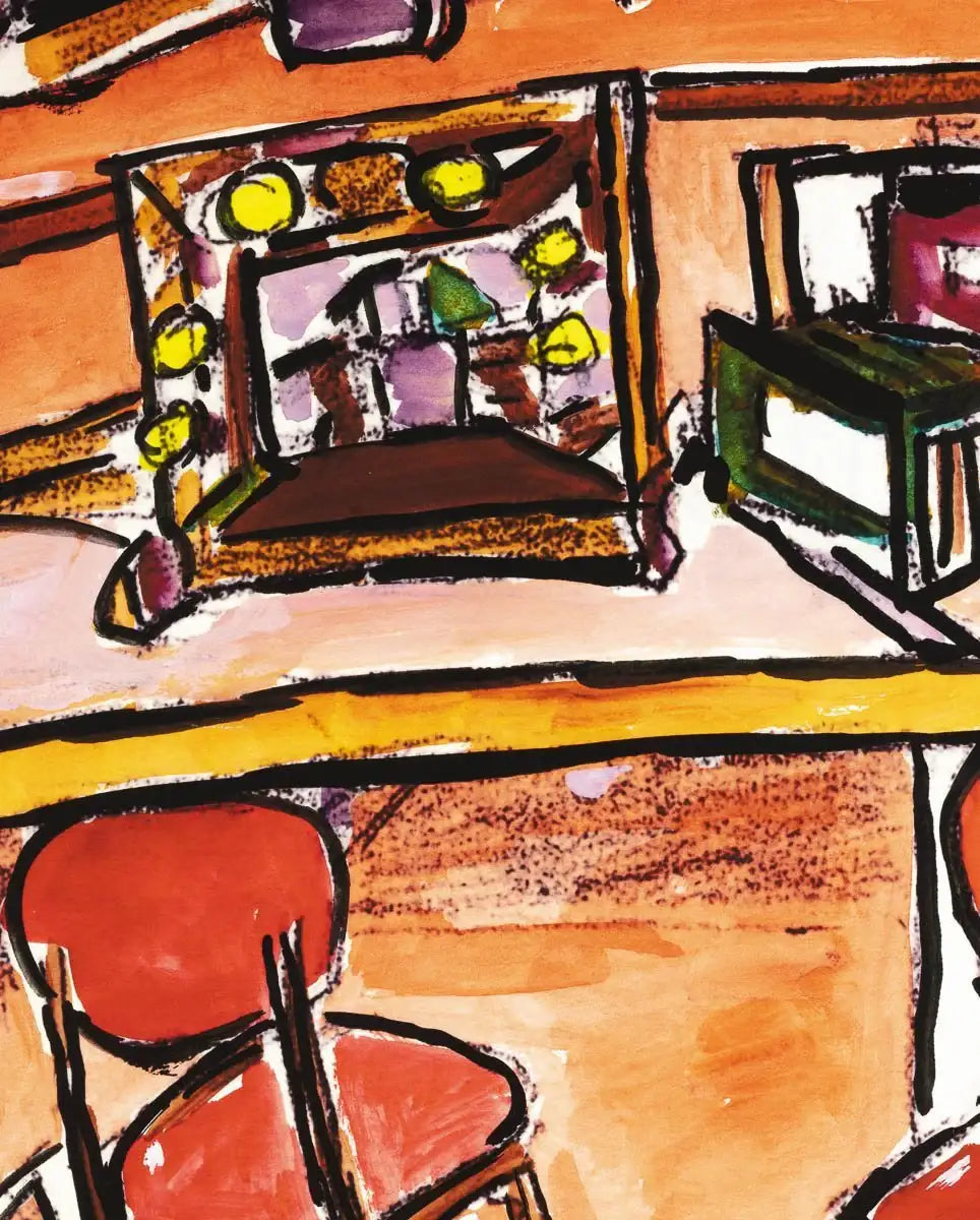 Backstage Dressing Room - 2013 - Edition- SOLD by artist Bob Dylan - Wyecliffe Galleries